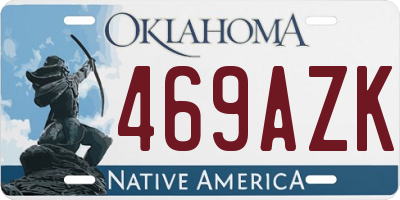 OK license plate 469AZK