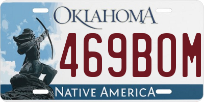 OK license plate 469BOM