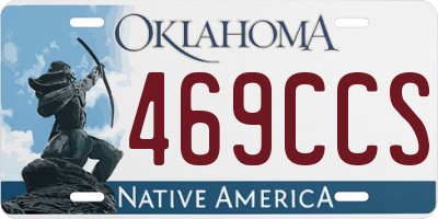 OK license plate 469CCS