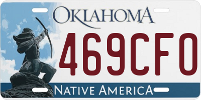 OK license plate 469CFO