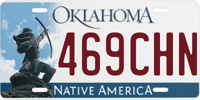 OK license plate 469CHN
