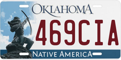 OK license plate 469CIA
