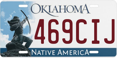 OK license plate 469CIJ