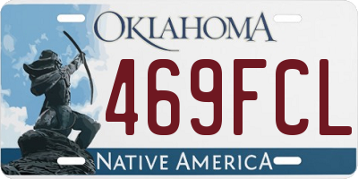 OK license plate 469FCL