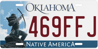 OK license plate 469FFJ
