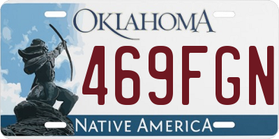 OK license plate 469FGN