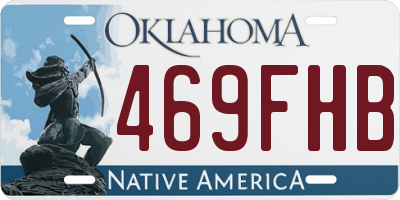 OK license plate 469FHB