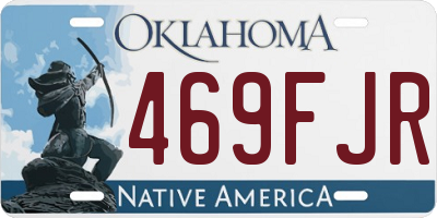 OK license plate 469FJR