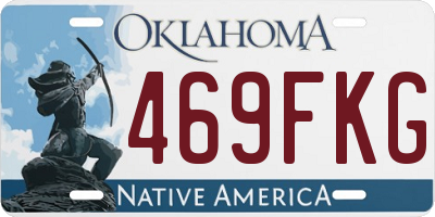 OK license plate 469FKG