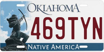 OK license plate 469TYN