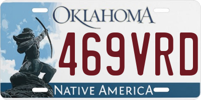 OK license plate 469VRD