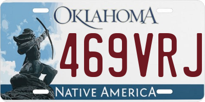 OK license plate 469VRJ