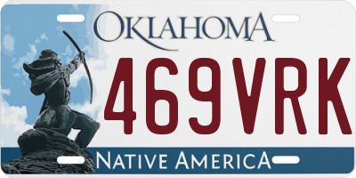 OK license plate 469VRK