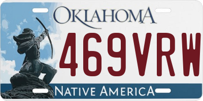 OK license plate 469VRW