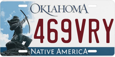 OK license plate 469VRY