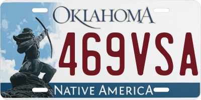 OK license plate 469VSA