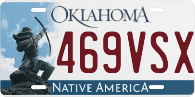 OK license plate 469VSX