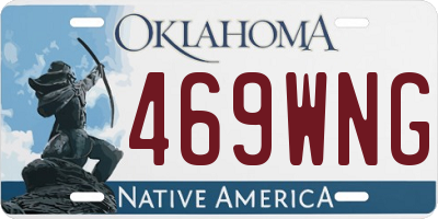 OK license plate 469WNG