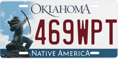 OK license plate 469WPT