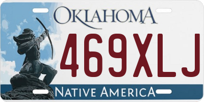 OK license plate 469XLJ