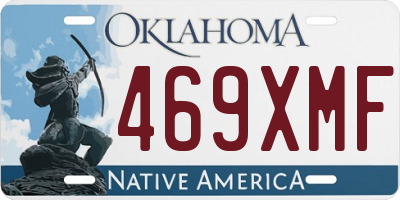 OK license plate 469XMF