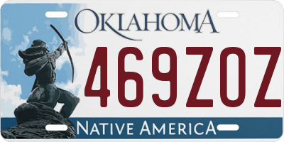 OK license plate 469ZOZ