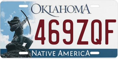 OK license plate 469ZQF