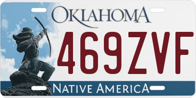 OK license plate 469ZVF