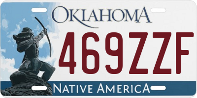 OK license plate 469ZZF