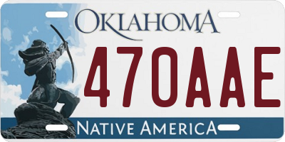 OK license plate 470AAE