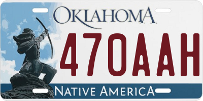 OK license plate 470AAH