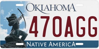 OK license plate 470AGG