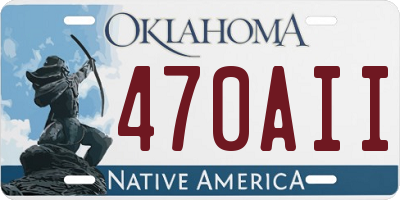 OK license plate 470AII