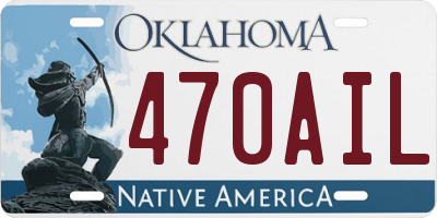 OK license plate 470AIL