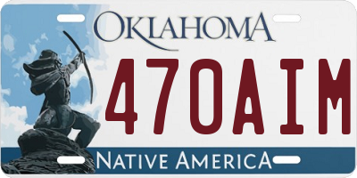 OK license plate 470AIM