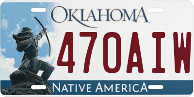 OK license plate 470AIW
