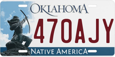 OK license plate 470AJY