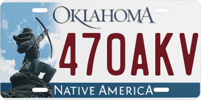 OK license plate 470AKV