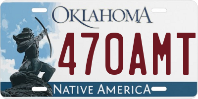 OK license plate 470AMT