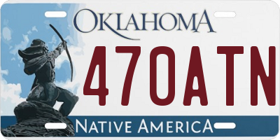 OK license plate 470ATN