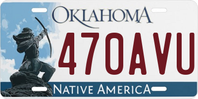 OK license plate 470AVU