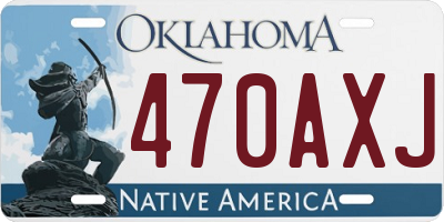 OK license plate 470AXJ