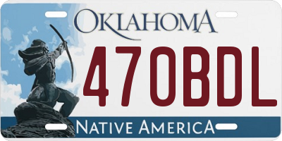 OK license plate 470BDL