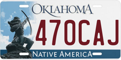 OK license plate 470CAJ