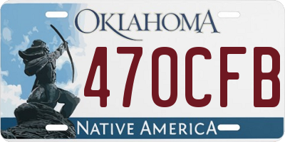 OK license plate 470CFB