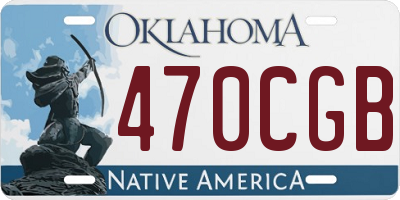 OK license plate 470CGB
