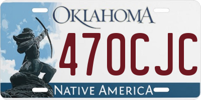 OK license plate 470CJC