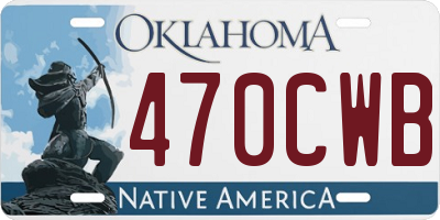 OK license plate 470CWB
