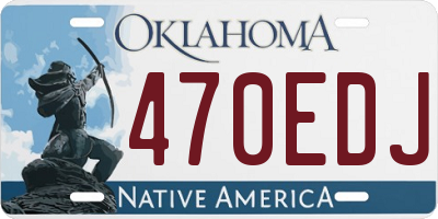OK license plate 470EDJ