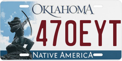 OK license plate 470EYT